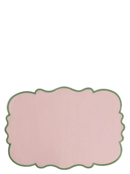 Set of 2 placemats with scalloped edge Kitchen linen