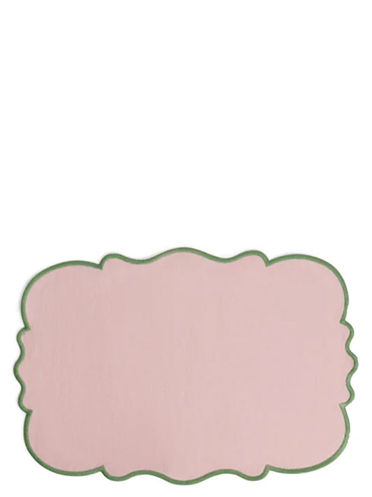 Set of 2 placemats with scalloped edge Kitchen linen