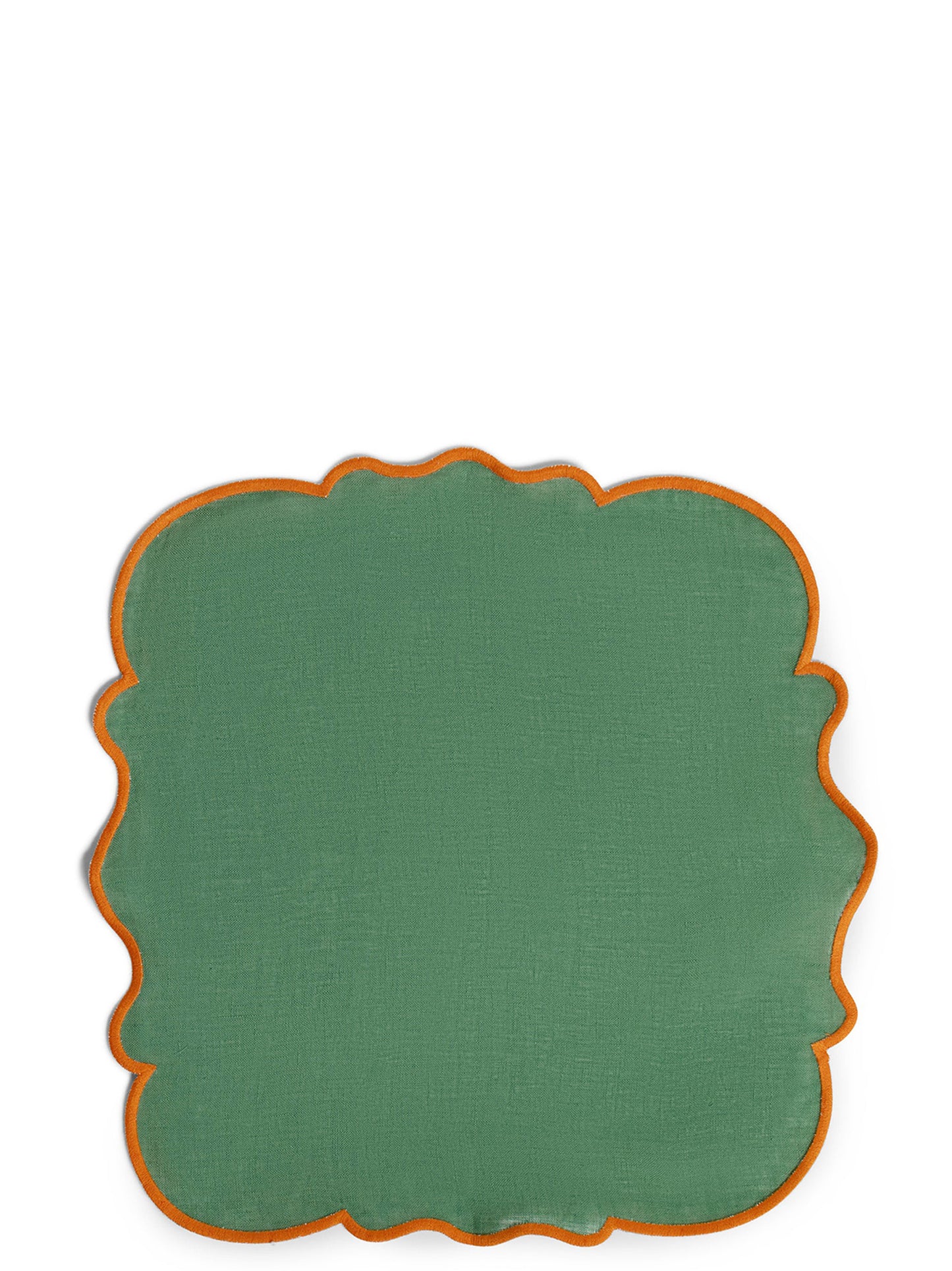 Set of 2 napkins with scalloped edge Kitchen linen