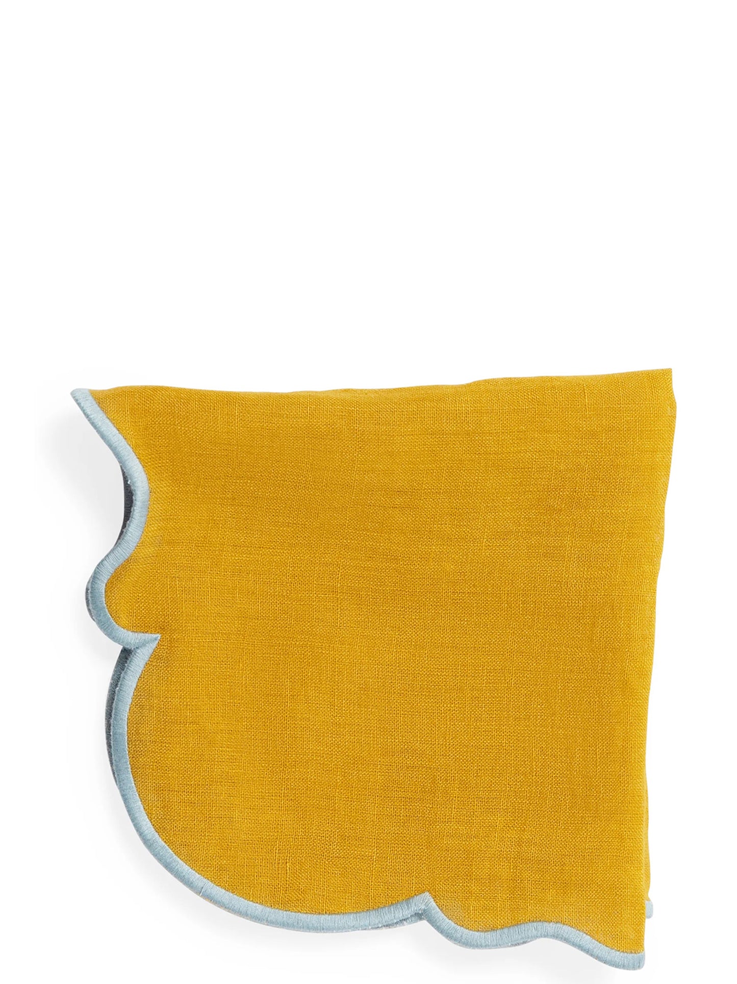 Set of 2 napkins with scalloped edge Kitchen linen