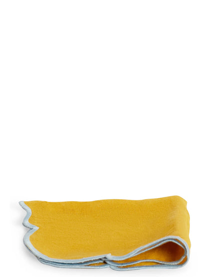 Set of 2 napkins with scalloped edge Kitchen linen