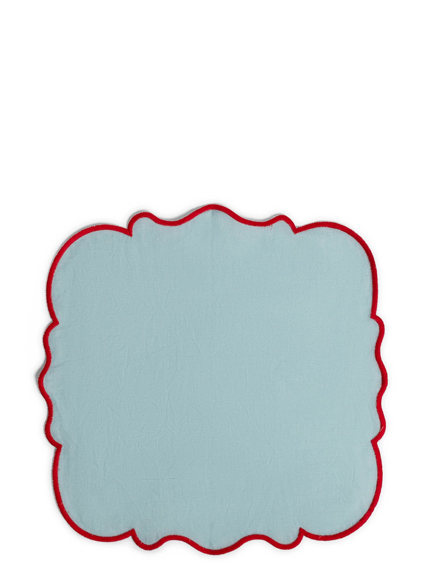 Set of 2 napkins with scalloped edge Kitchen linen