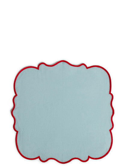 Set of 2 napkins with scalloped edge Kitchen linen