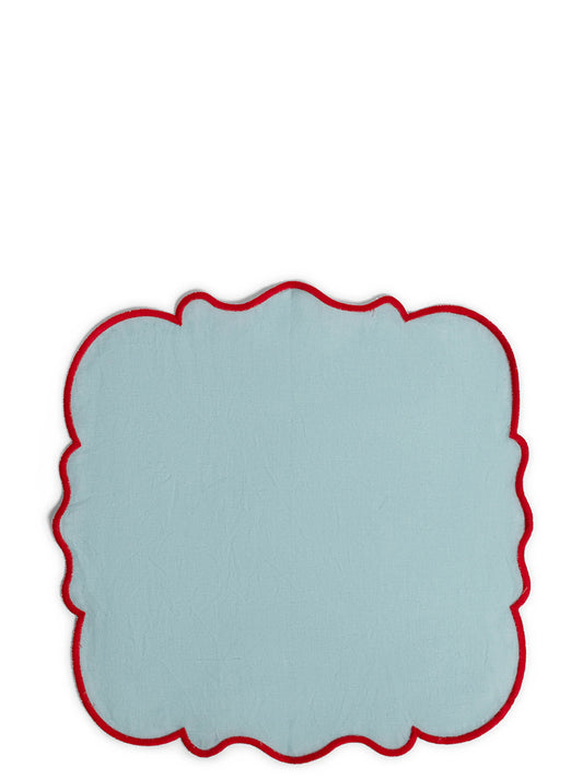 Set of 2 napkins with scalloped edge Kitchen linen