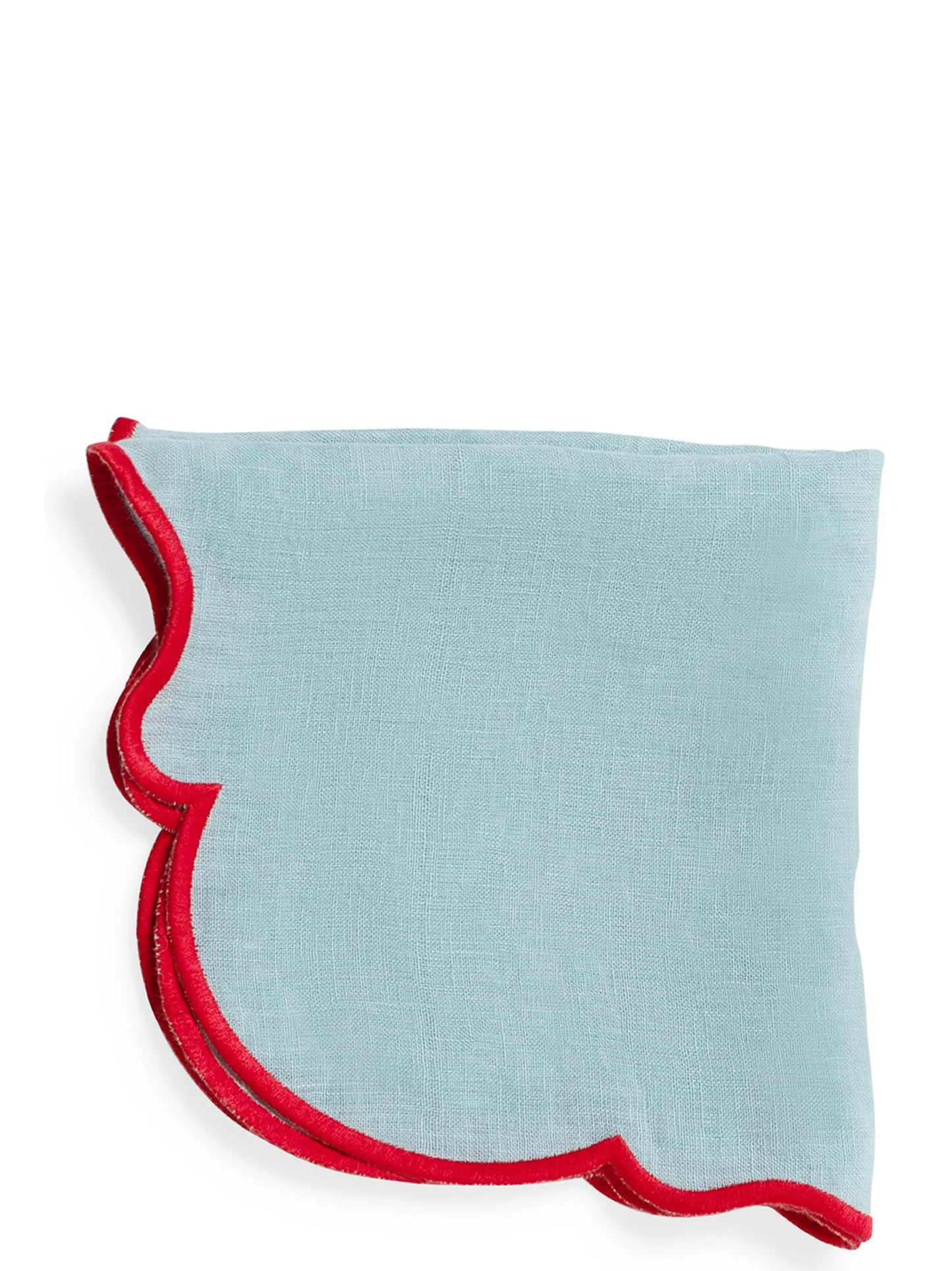 Set of 2 napkins with scalloped edge Kitchen linen