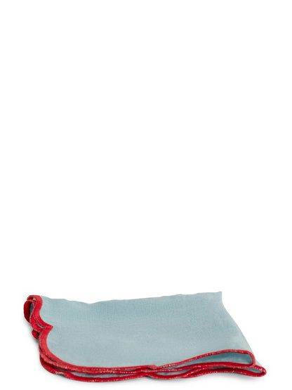 Set of 2 napkins with scalloped edge Kitchen linen