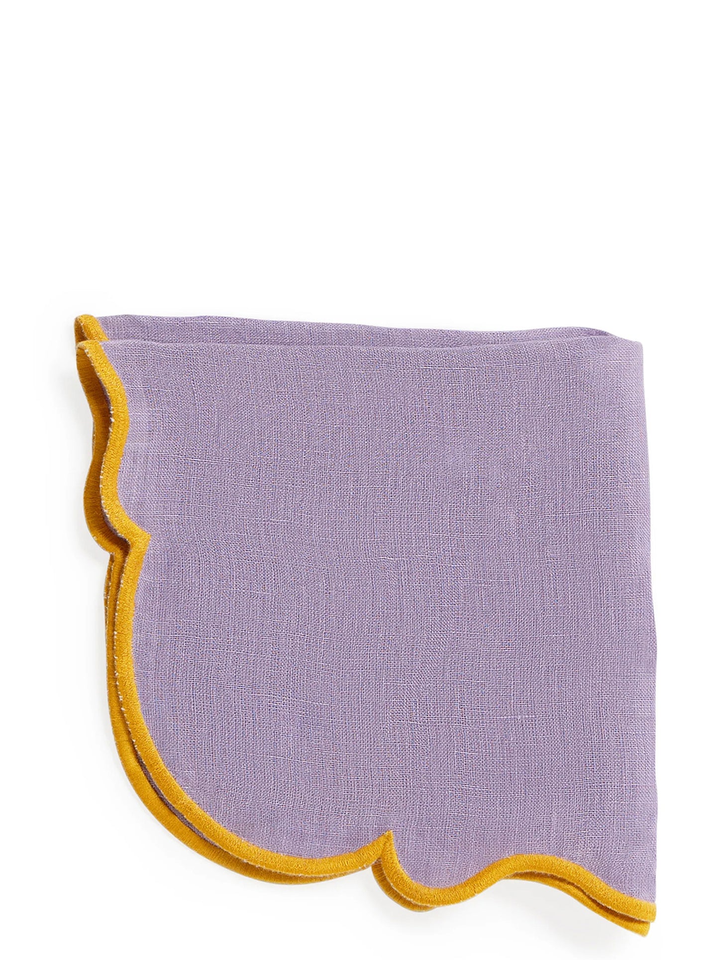 Set of 2 napkins with scalloped edge Kitchen linen
