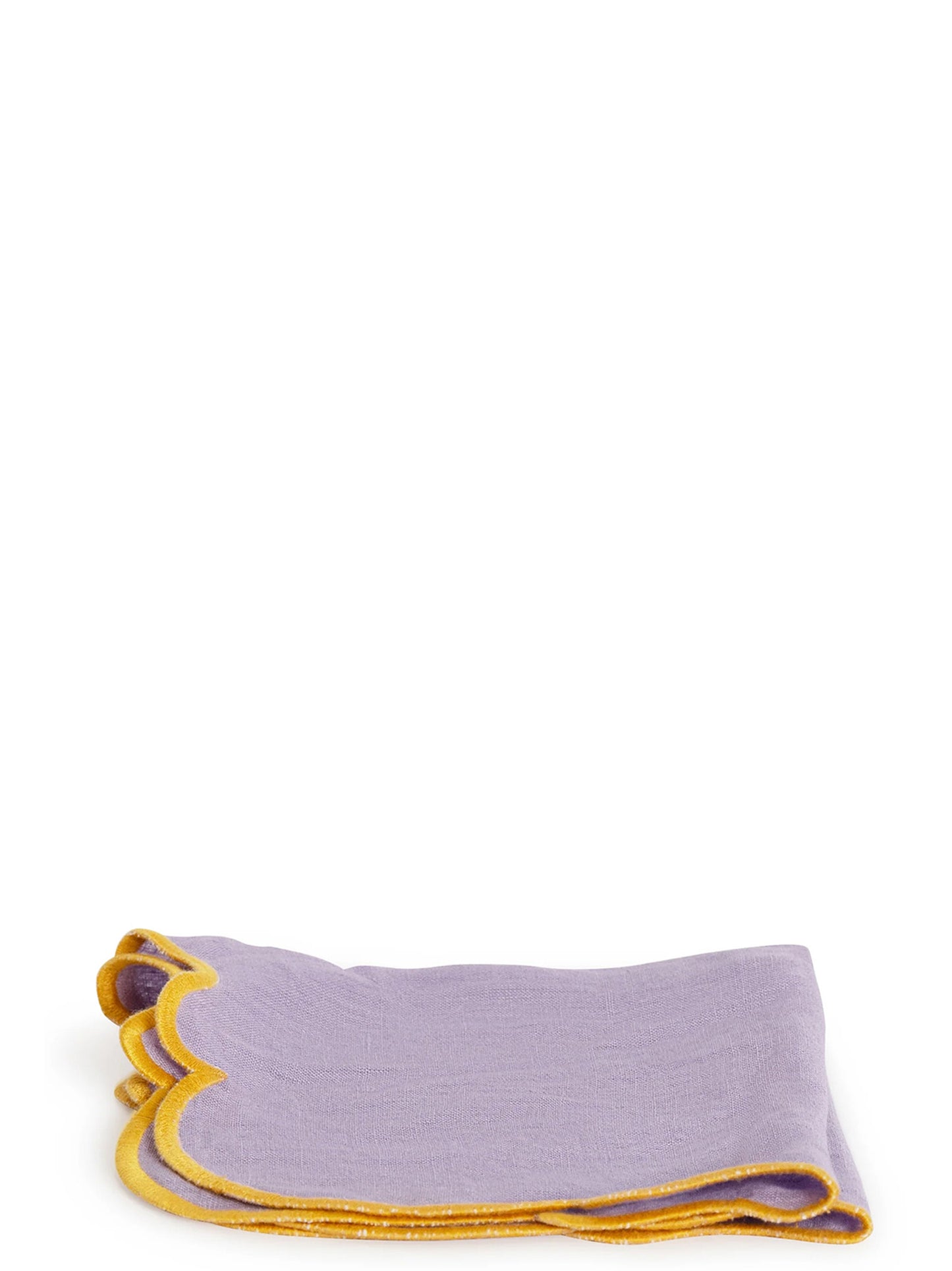 Set of 2 napkins with scalloped edge Kitchen linen
