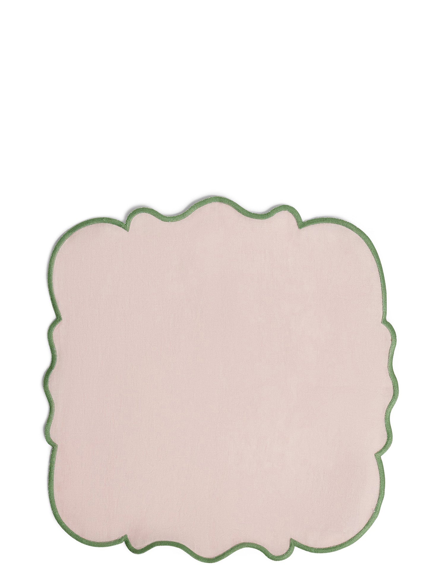 Set of 2 napkins with scalloped edge Kitchen linen