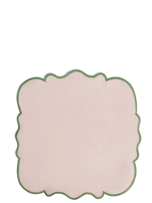 Set of 2 napkins with scalloped edge Kitchen linen