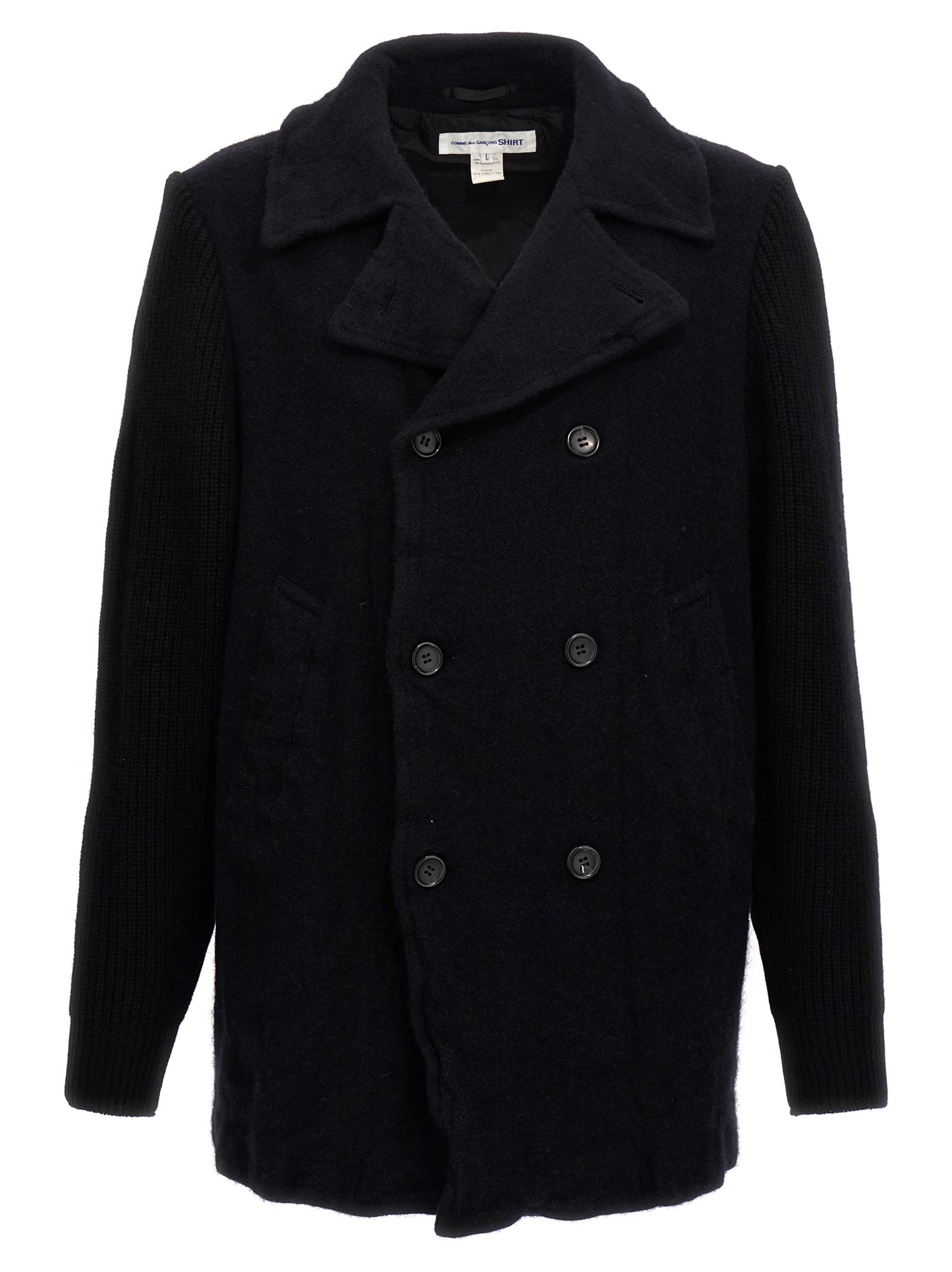Double-breasted wool coat Coats, trench coats