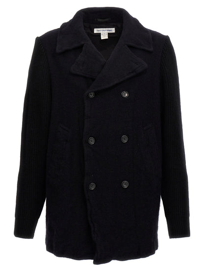Double-breasted wool coat Coats, trench coats
