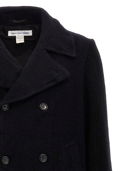 Double-breasted wool coat Coats, trench coats