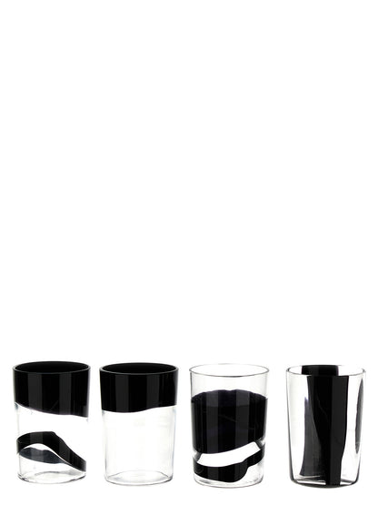 Set of 4 glasses Glasses and bottles