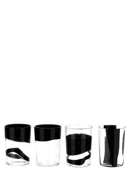 Set of 4 glasses Glasses and bottles