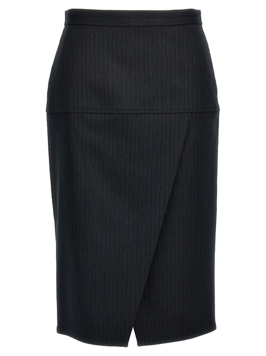 Pinstriped wool skirt Skirts