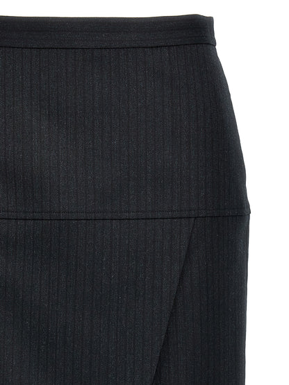 Pinstriped wool skirt Skirts