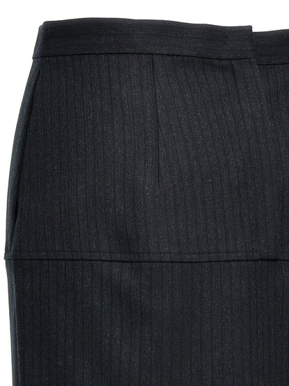 Pinstriped wool skirt Skirts