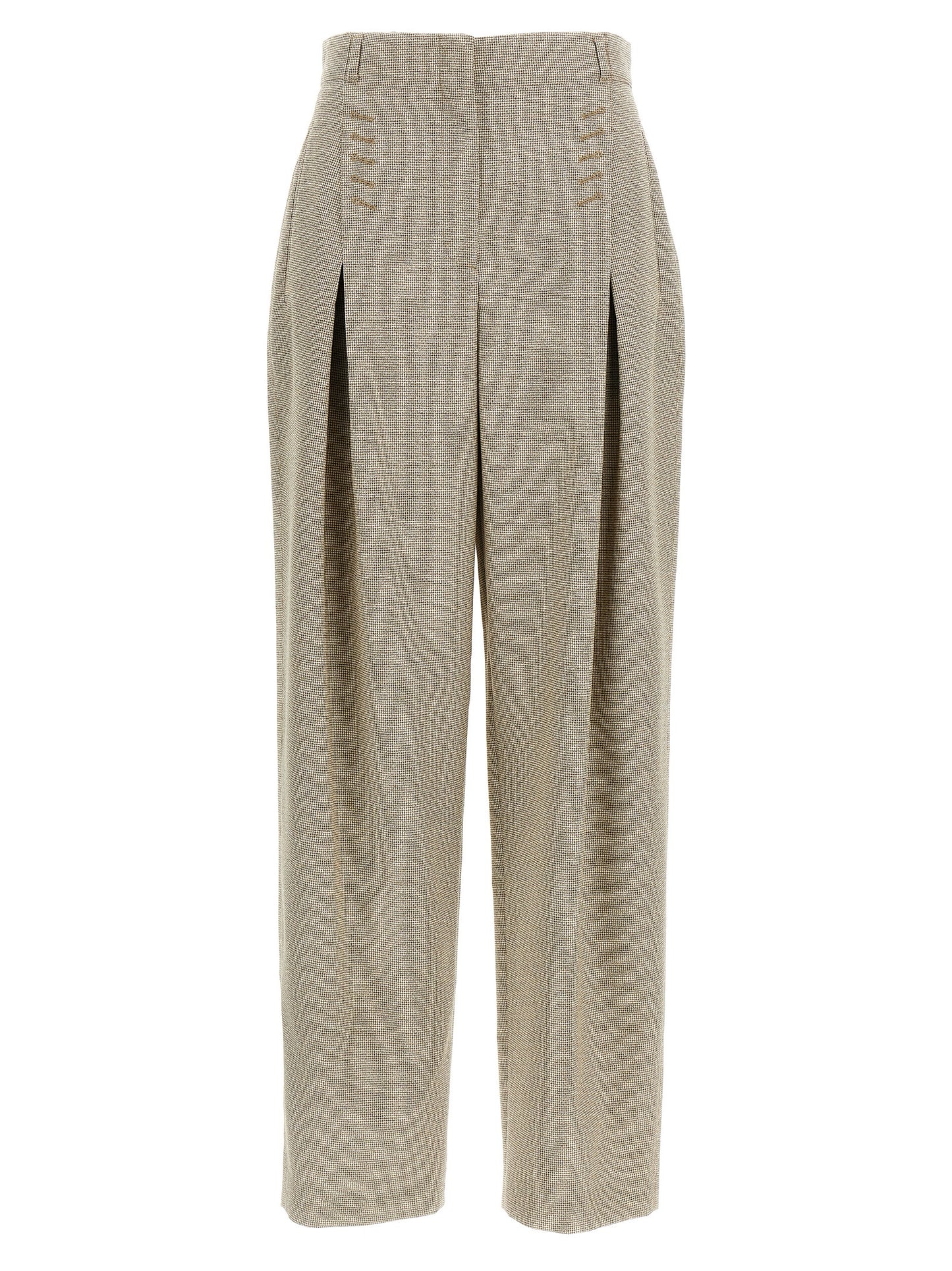 Micro check trousers Pants