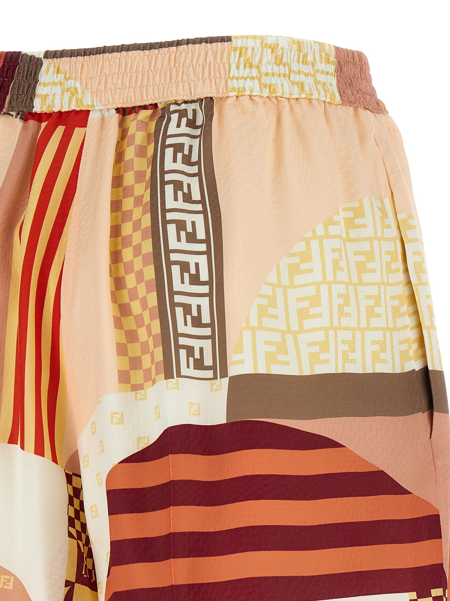 Patchwork silk shorts Bermuda, short