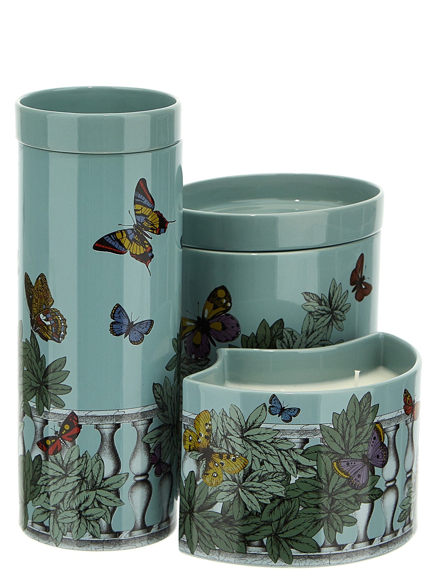 Set of 3 candles 'Nel Mentre - Farfalle e balaustra' Candles