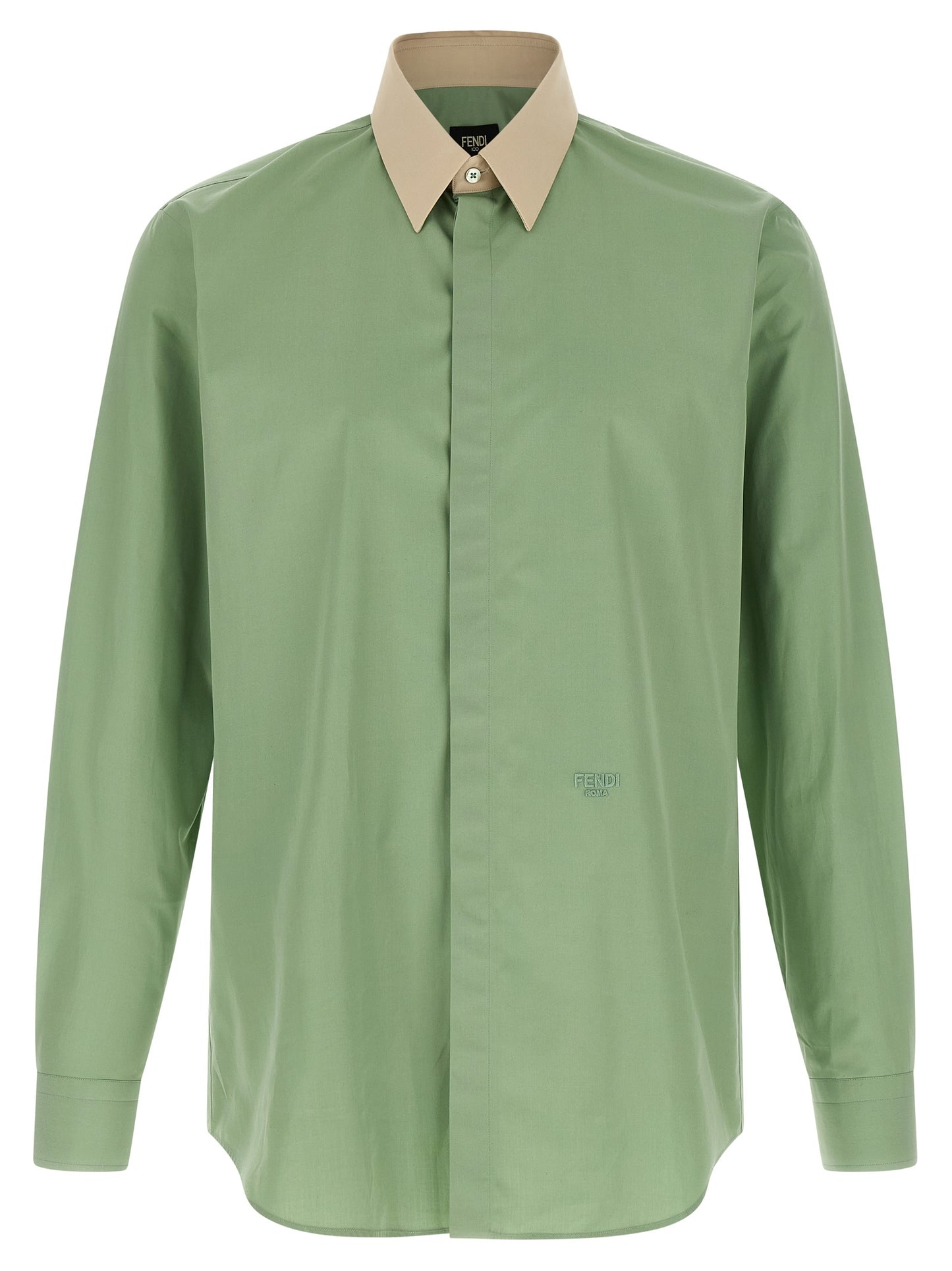 Contrast collar shirt Shirt, blouse