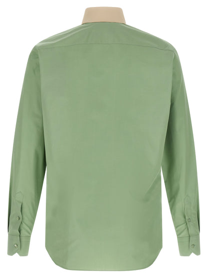 Contrast collar shirt Shirt, blouse