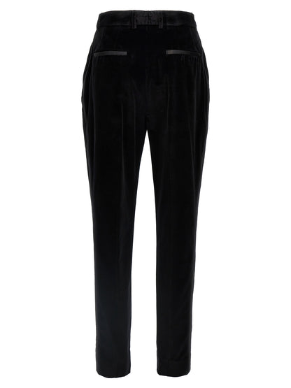 Velvet tuxedo pants Pants