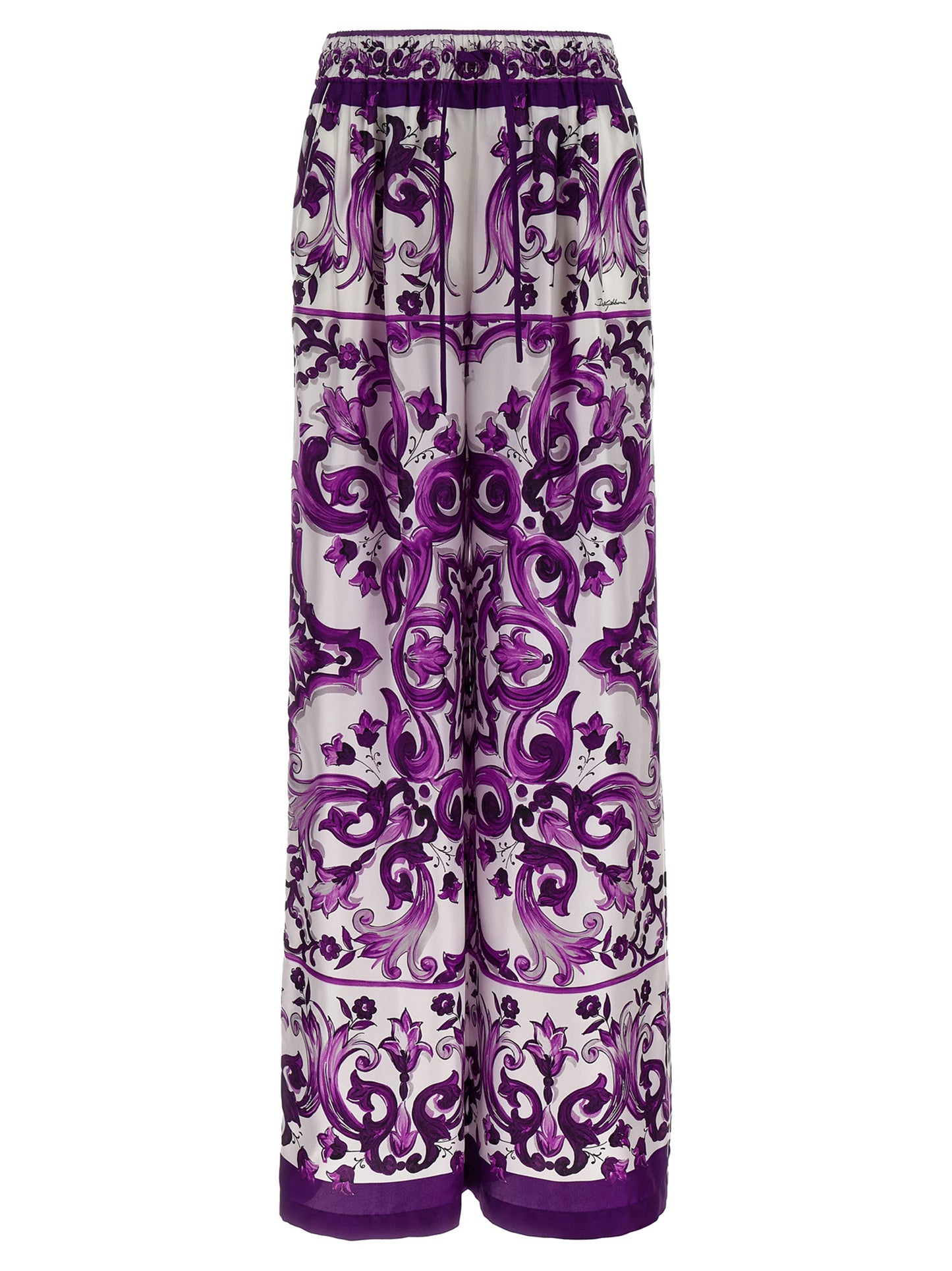 Majolica print pants Pants
