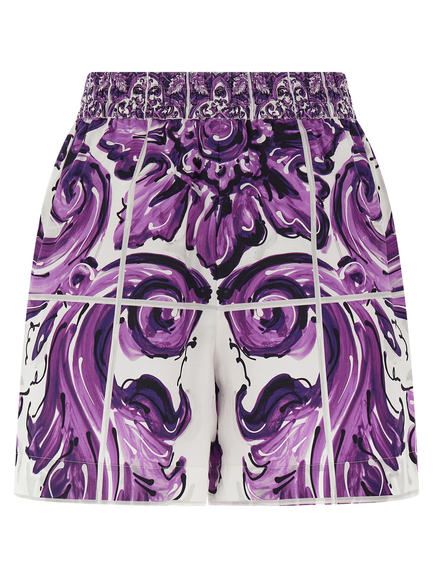'Maiolica' print cotton shorts Bermuda, short