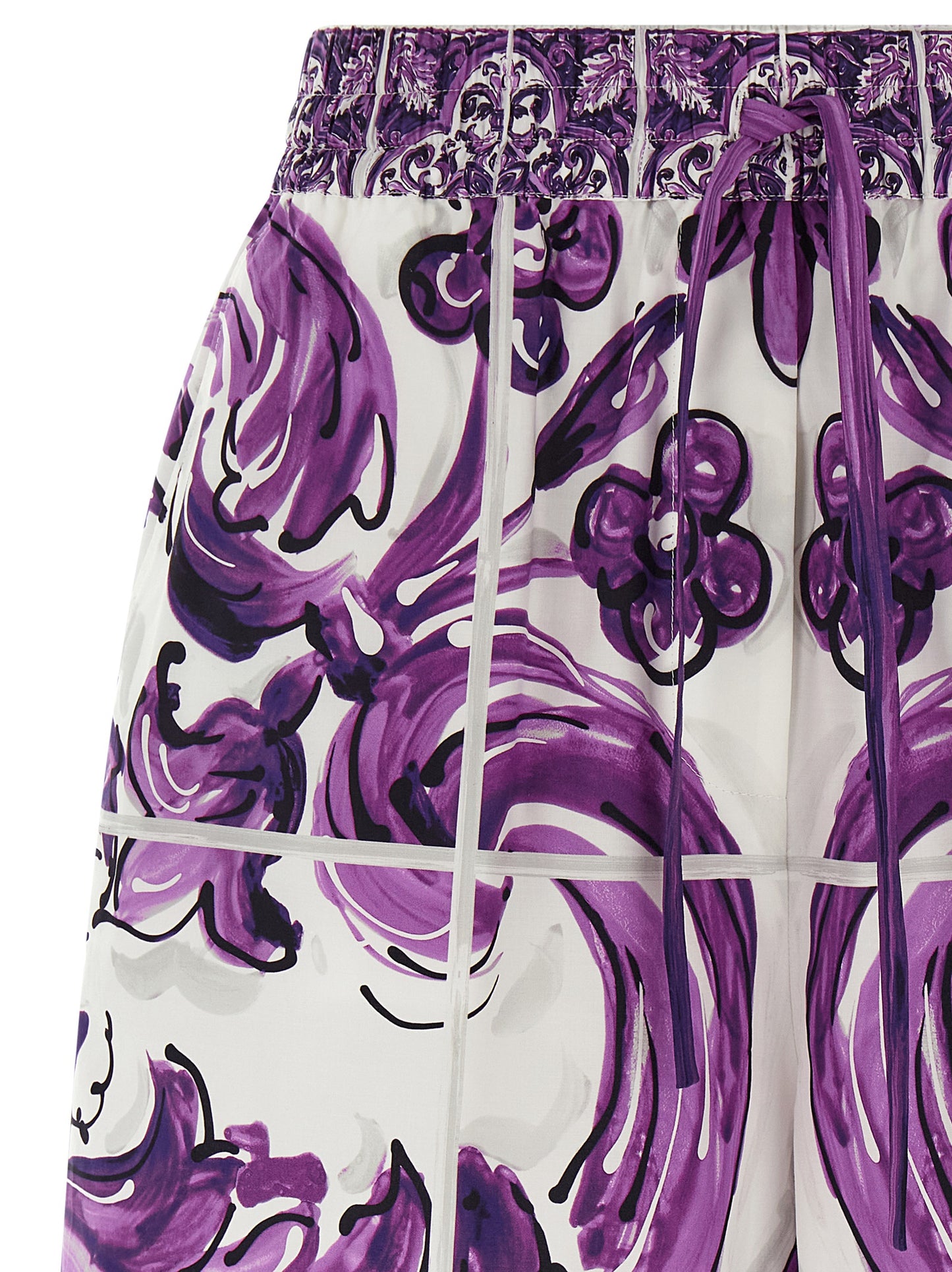 'Maiolica' print cotton shorts Bermuda, short