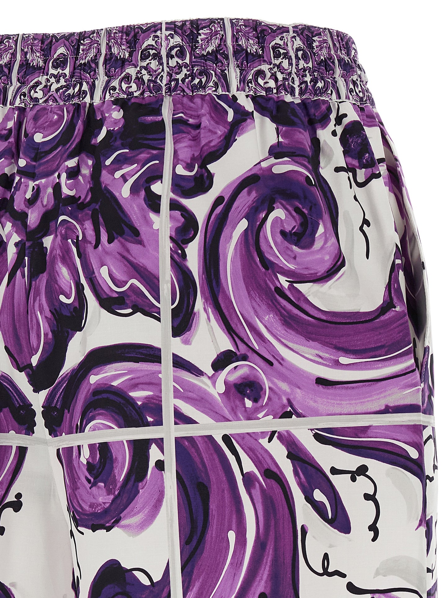 'Maiolica' print cotton shorts Bermuda, short