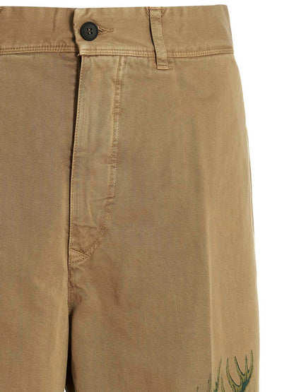 Printed cotton trousers Pants