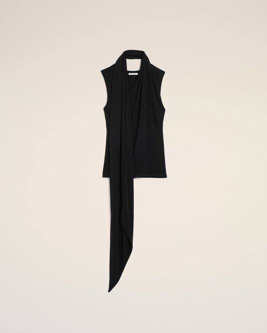 Ami Sleeveless lavalliere top