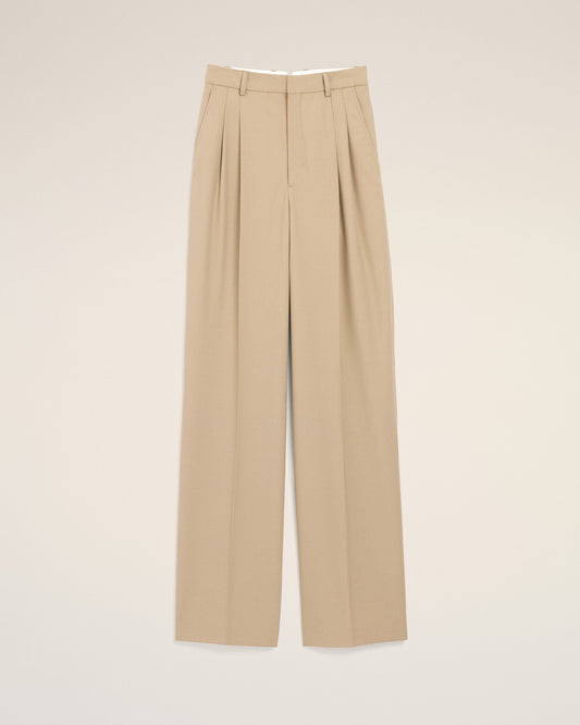 Ami High waist wide trousers with two pleats