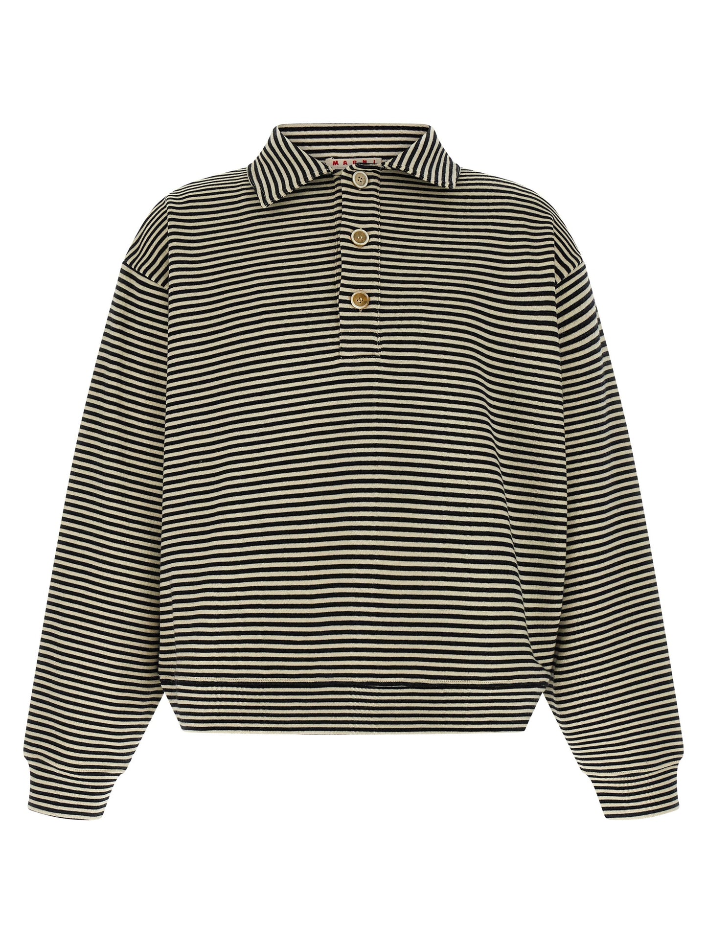 Striped polo sweatshirt Sweatshirt