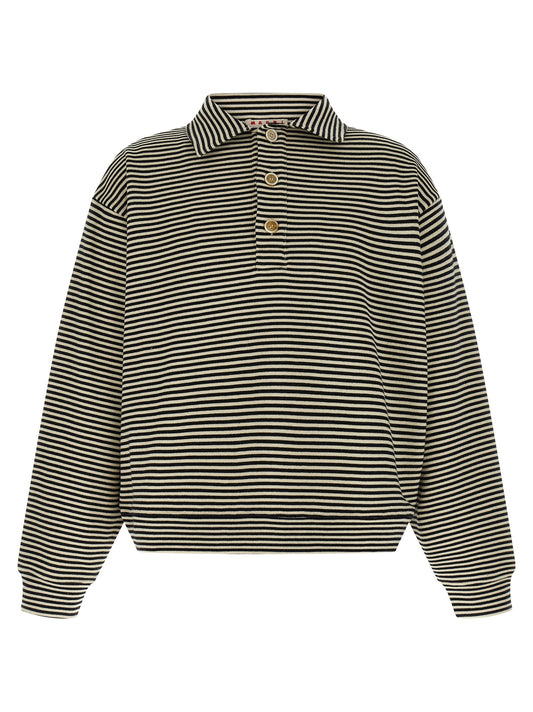 Striped polo sweatshirt Sweatshirt