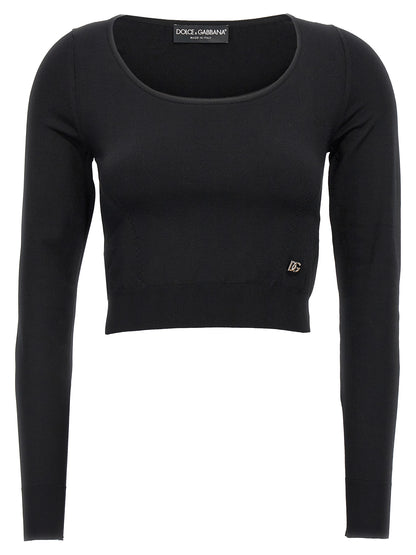 Logo cropped sweater Sweater, cardigans