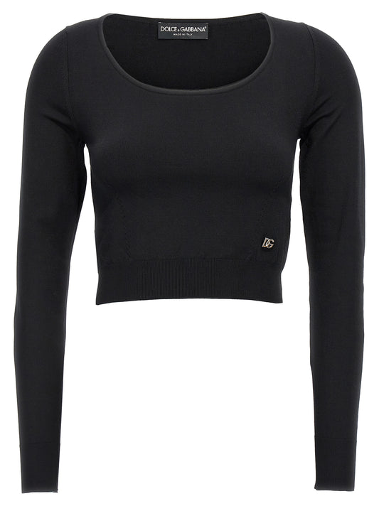 Logo cropped sweater Sweater, cardigans