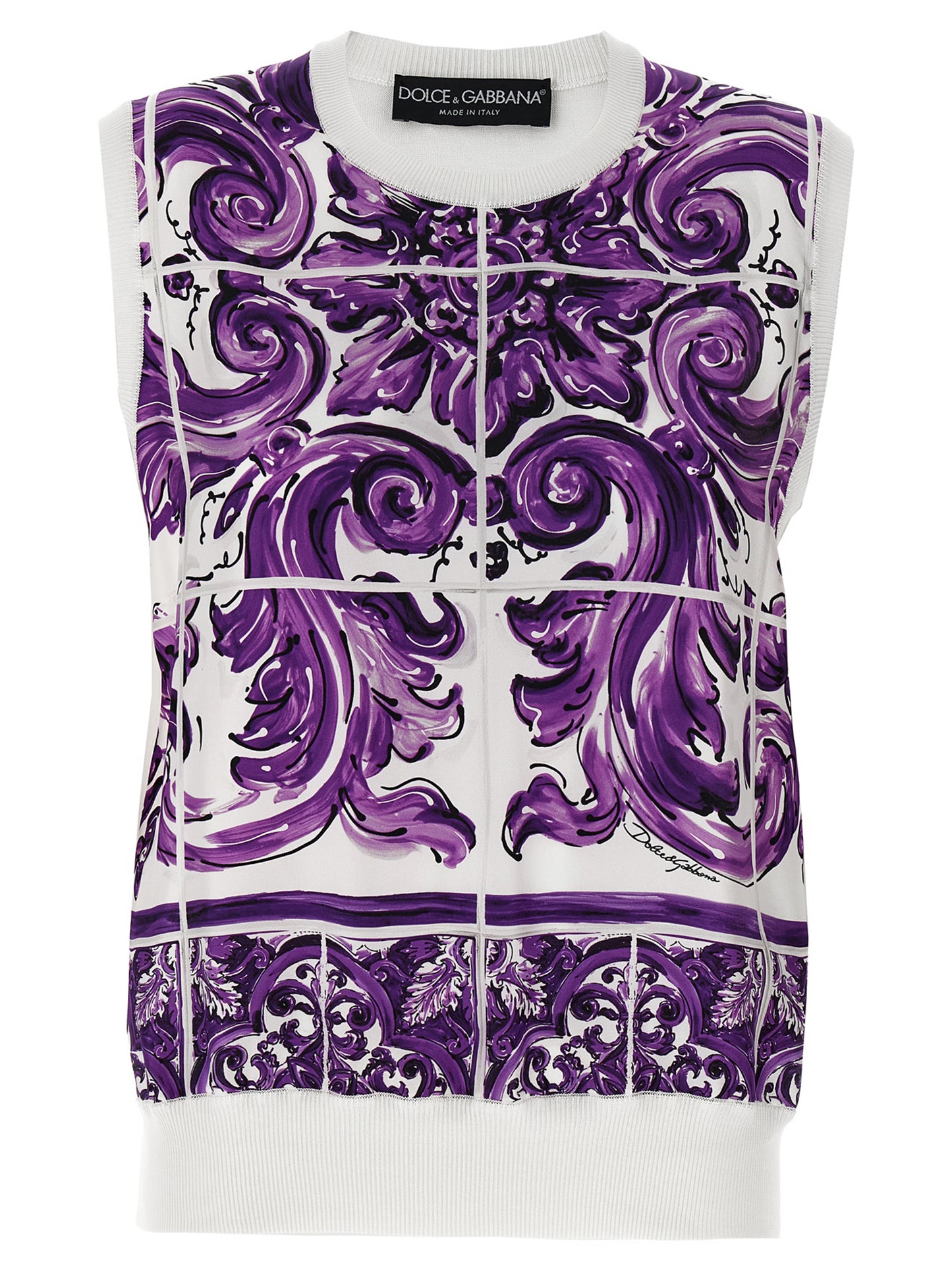 'Maiolica' printed vest Gilet