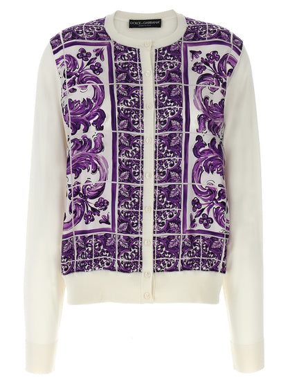 'Maiolica' print cardigan Sweater, cardigans