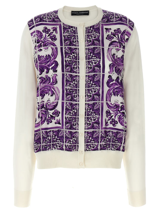 'Maiolica' print cardigan Sweater, cardigans