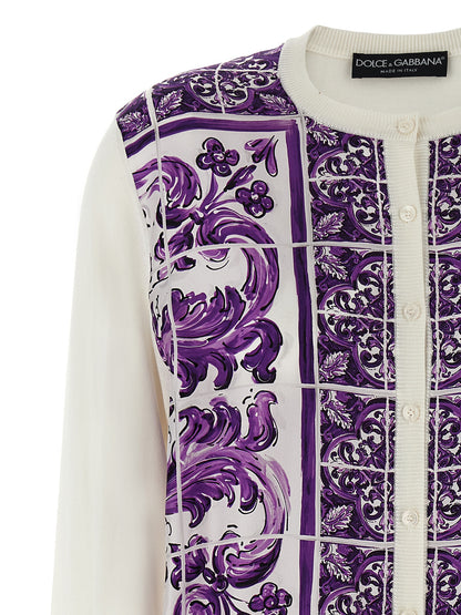 'Maiolica' print cardigan Sweater, cardigans