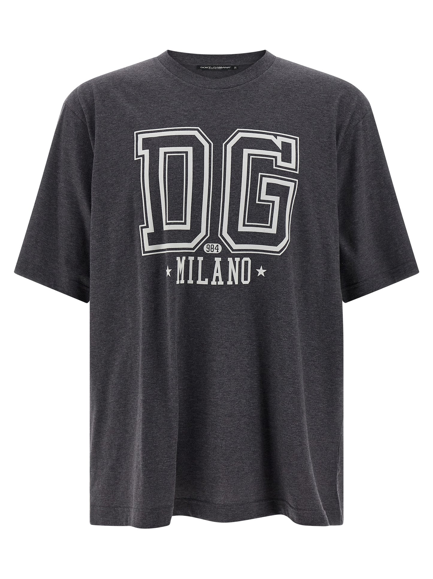 Flocked print T-shirt T-shirt