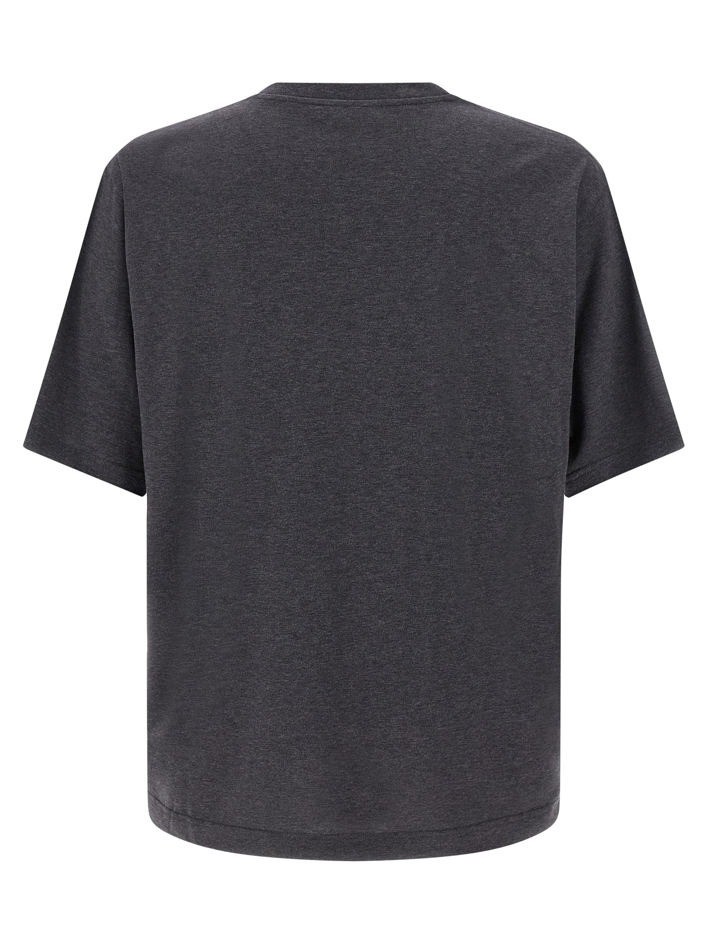 Flocked print T-shirt T-shirt