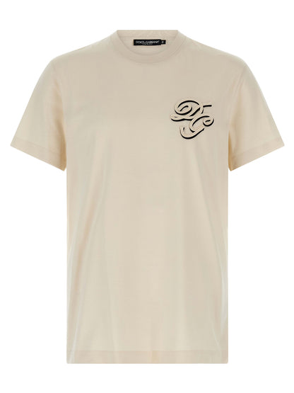 Double embroidery t-shirt T-shirt