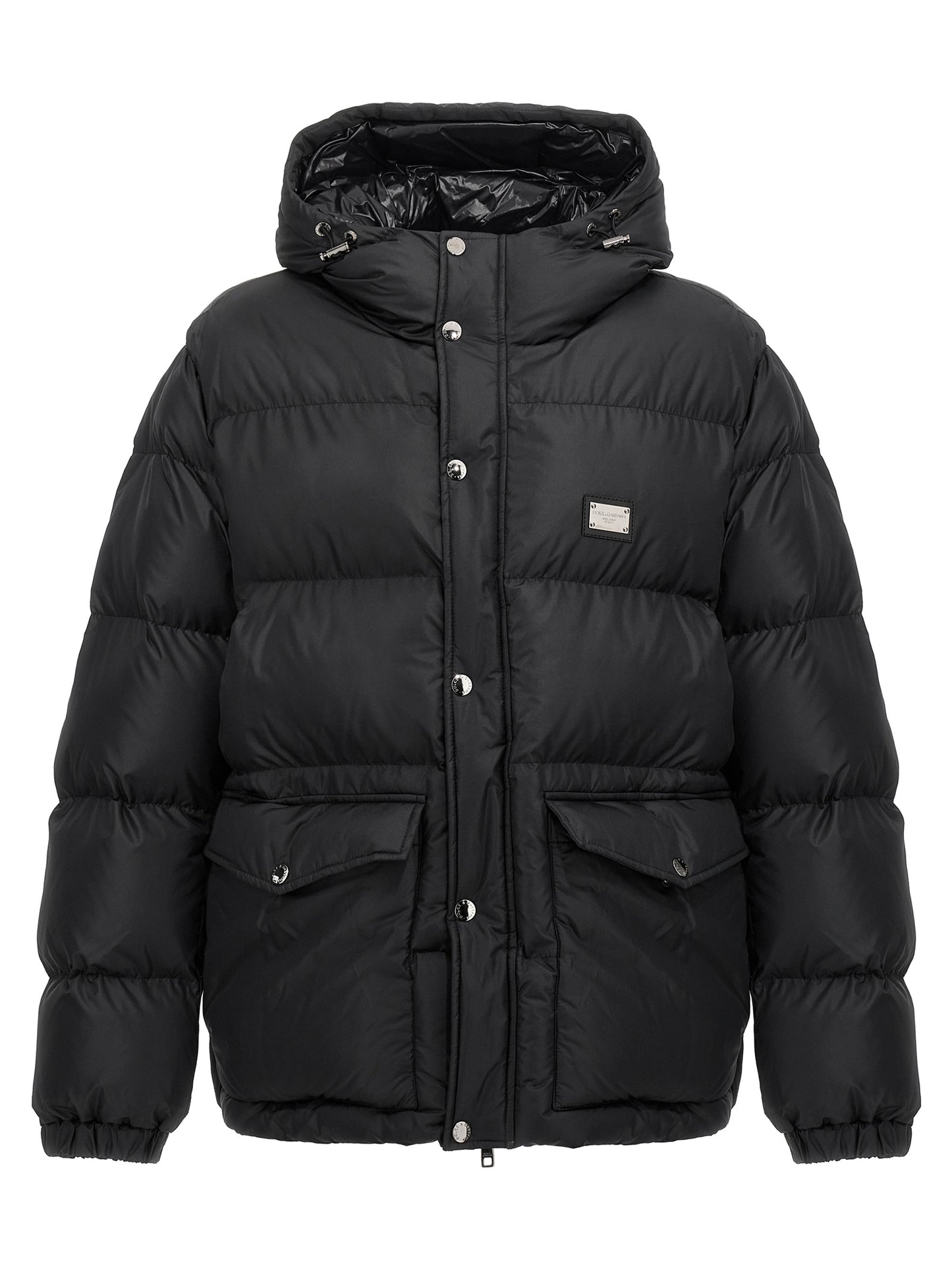 Logo plate down jacket Casual jackets, parka