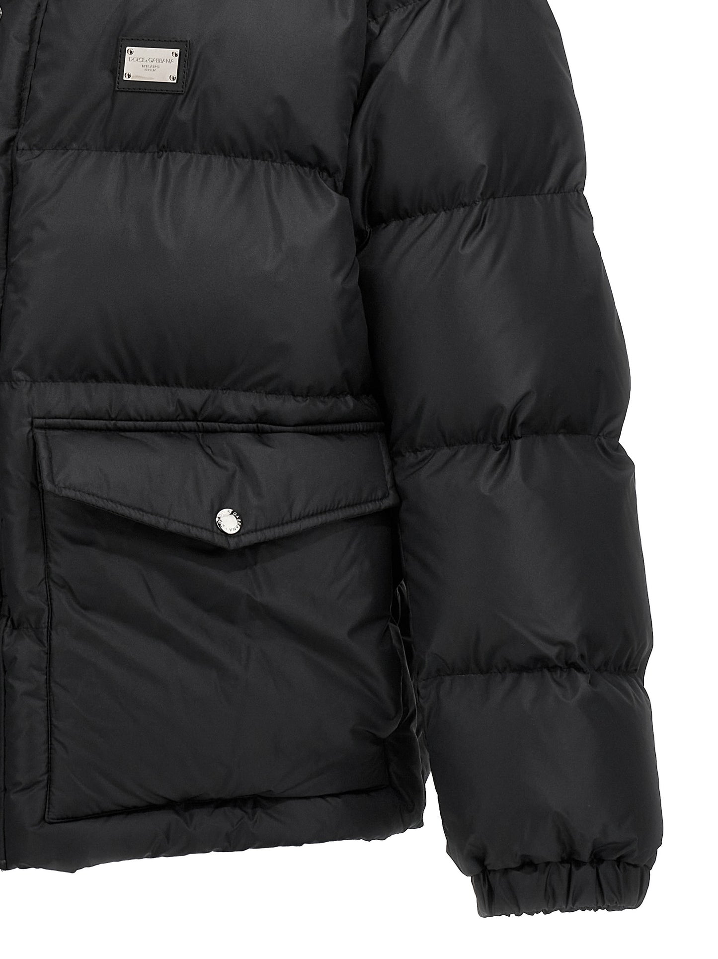 Logo plate down jacket Casual jackets, parka