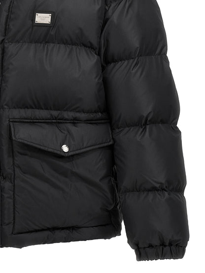 Logo plate down jacket Casual jackets, parka