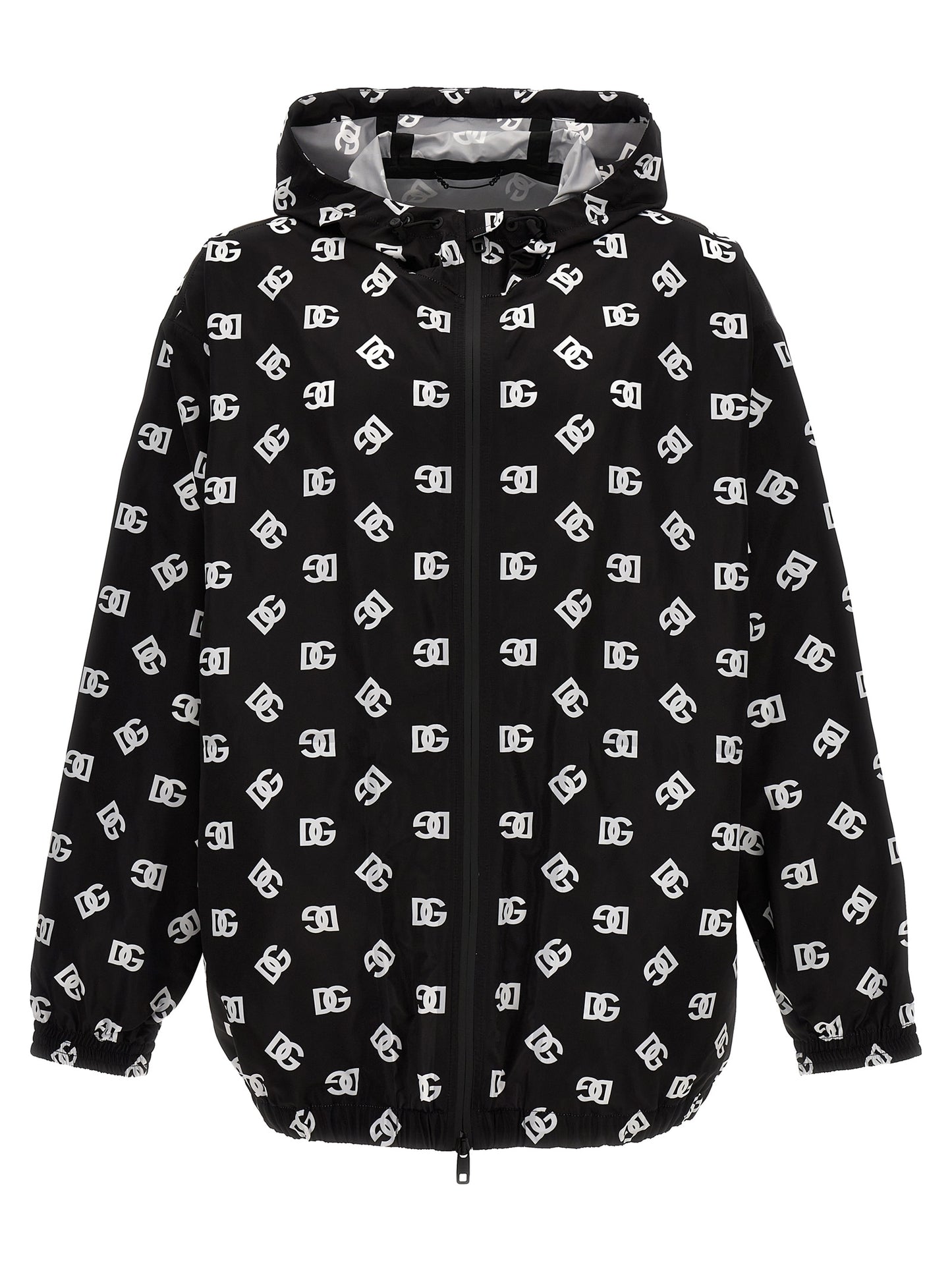 Logo print hooded jacket Casual jackets, parka